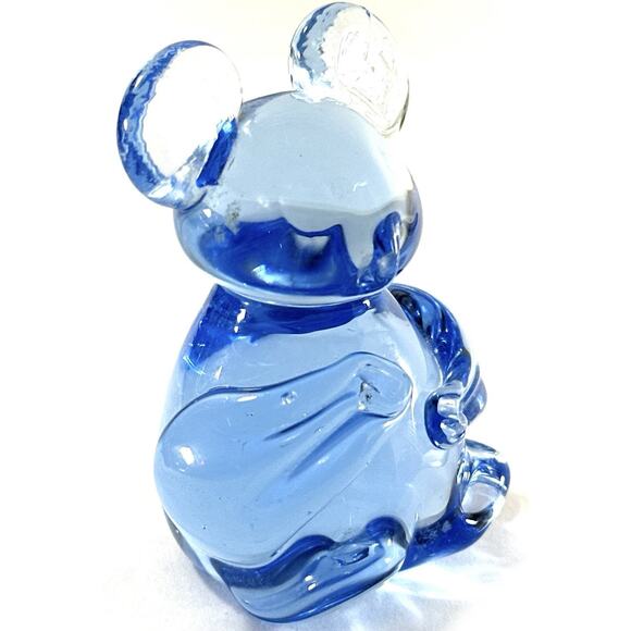 Fenton Style Blue Art Glass Koala Bear Figurine 2.5” Hand Blown Glass Animal - Picture 3 of 7